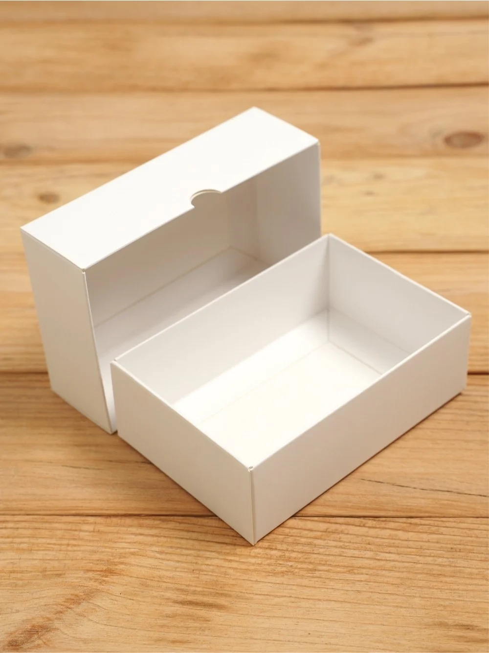 Подарочная коробка 120х80х40 мм картонная белая самосборная из 2 частей 10 шт.