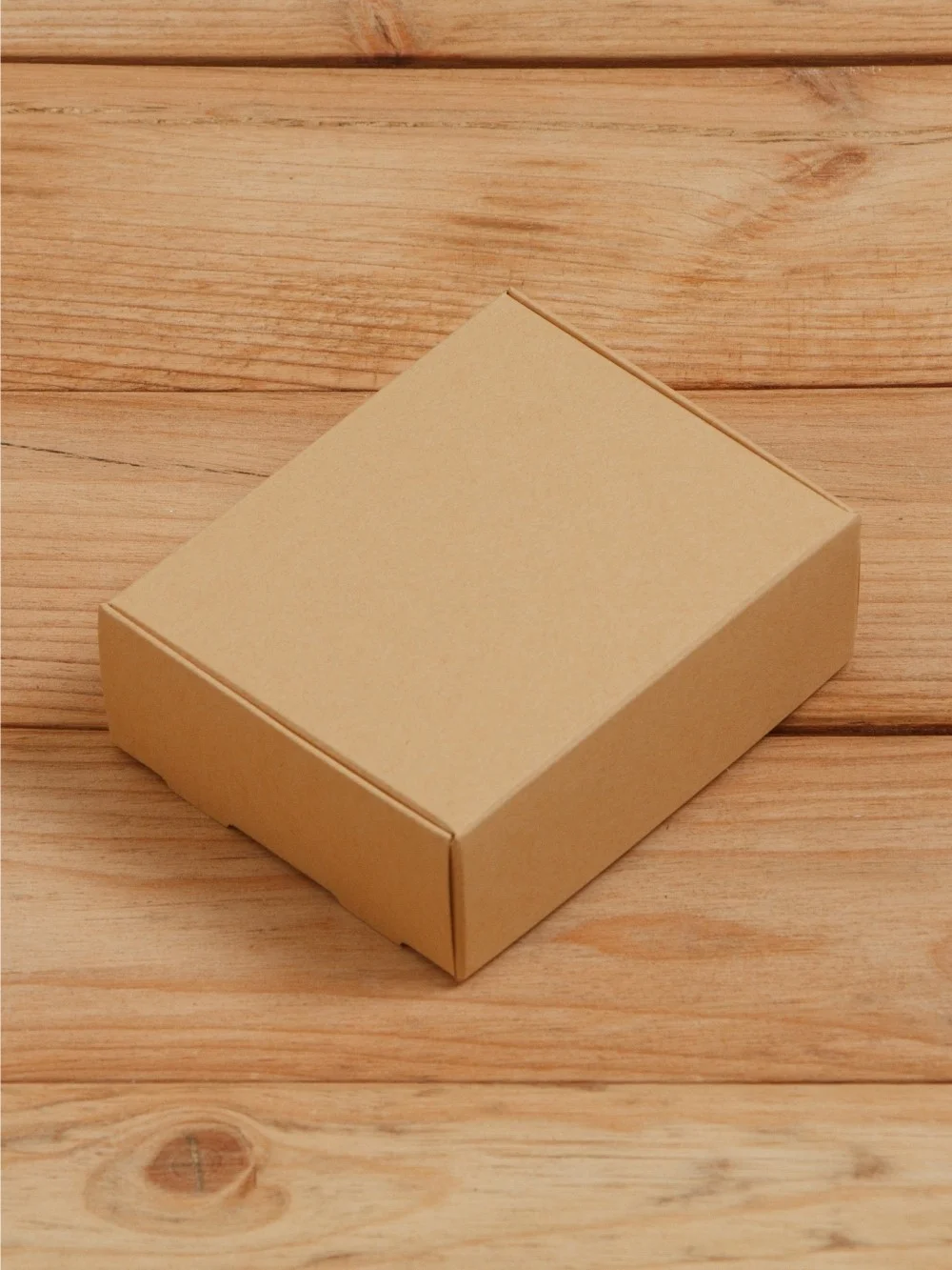 Подарочная коробка 80х100х35 мм из дизайнерского Крафт картона самосборная 10 шт.