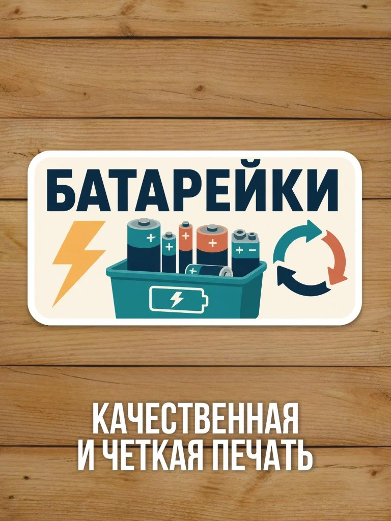 Наклейка «Батарейки» от Бумажного Барона