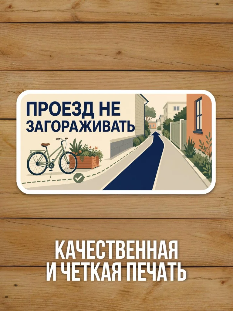 Наклейка «Проезд не загораживать» от Бумажного Барона