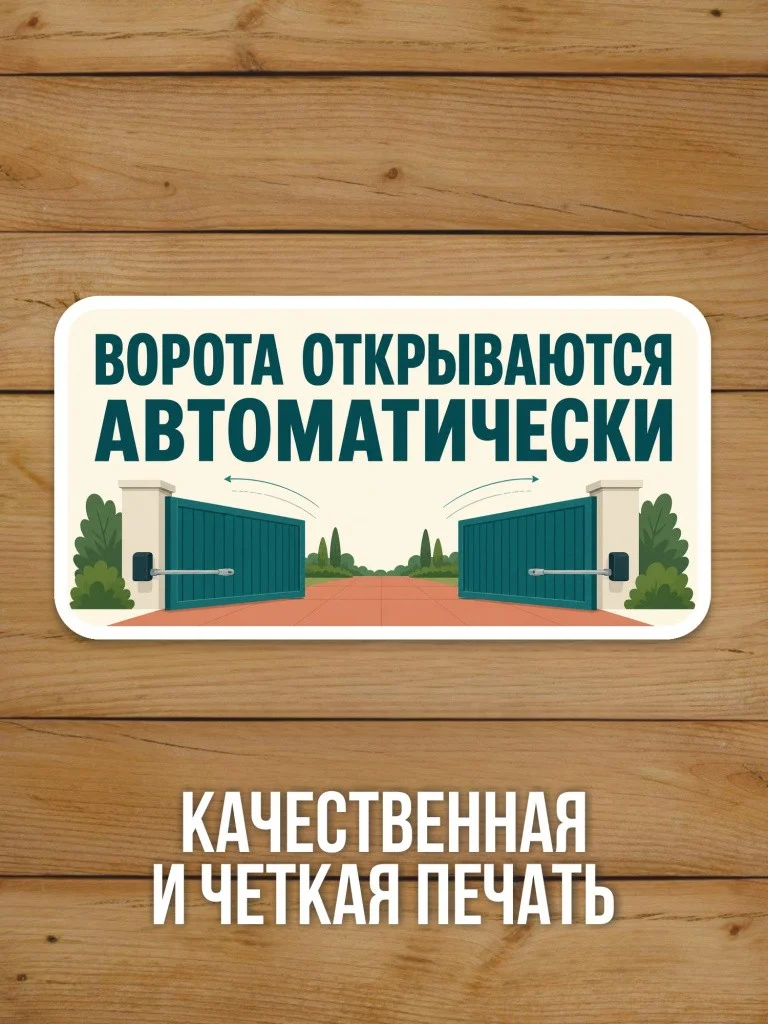 Наклейка «Ворота открываются автоматически» от Бумажного Барона