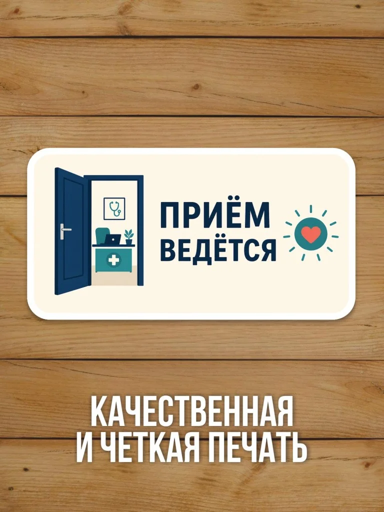 Наклейка «Приём ведётся» от Бумажного Барона