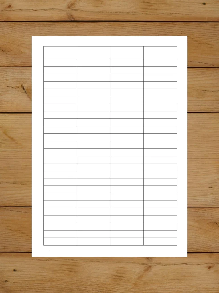 1 шт А4 Журнал пустографка на 4 колонки 40 страниц