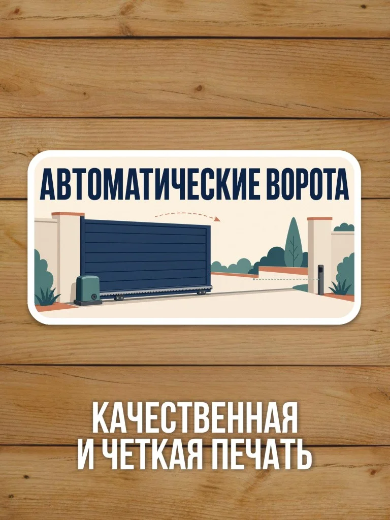 Наклейка «Автоматические ворота» от Бумажного Барона