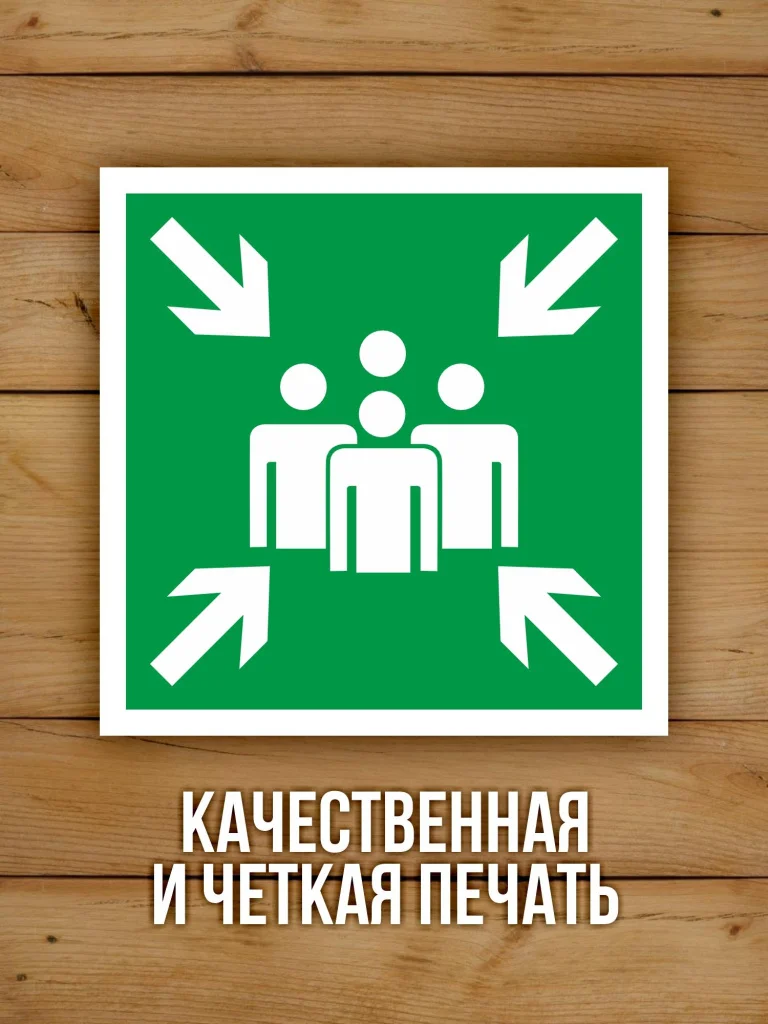 Наклейка Знак E21 Пункт (место) сбора виниловая, ГОСТ, 100х100 мм, 10 шт