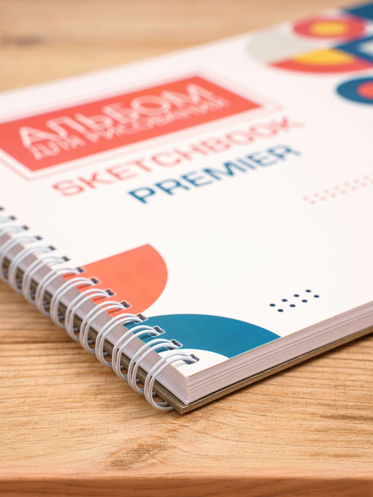 А4 Альбом планшет для маркеров с очень плотными листами 350 г/м2 (скетчбук) с покрытием для рисования "PREMIER" на жесткой подложке, 20 листов