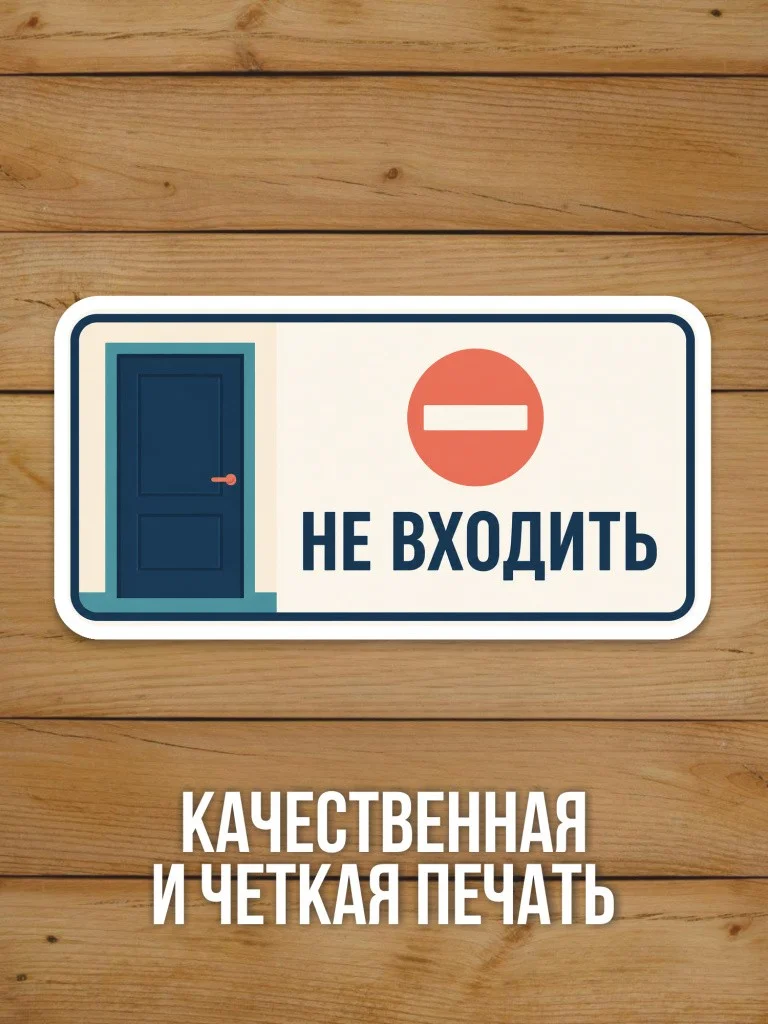 Наклейка на дверь «Не входить» от Бумажного Барона