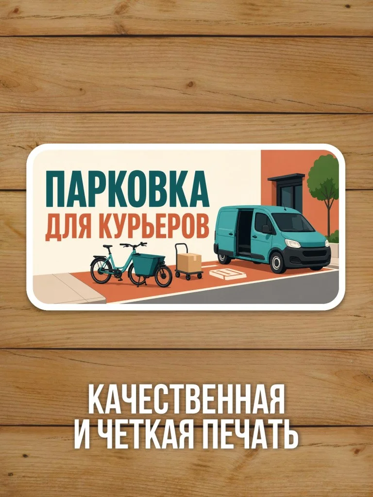 Наклейка «Парковка для курьеров» от Бумажного Барона