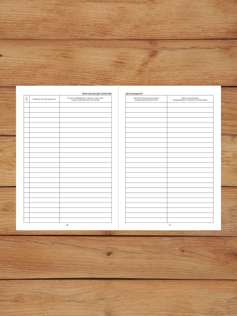 1 шт А4 Журнал учета работы педагога дополнительного образования в объединении (секции, клубе, кружке) с нумерацией