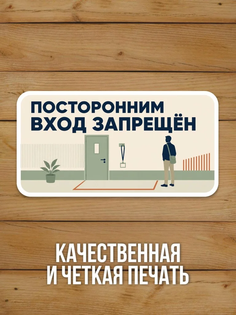 Наклейка «Посторонним вход запрещён» от Бумажного Барона