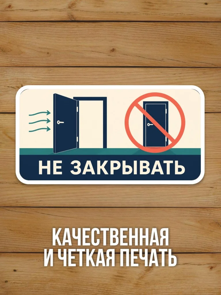 Наклейка «Не закрывать» от Бумажного Барона