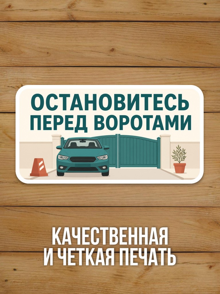Наклейка «Остановитесь перед воротами» от Бумажного Барона