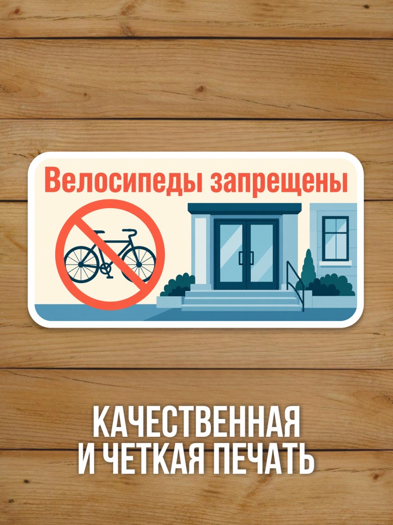 Наклейка «Велосипеды запрещены» от Бумажного Барона