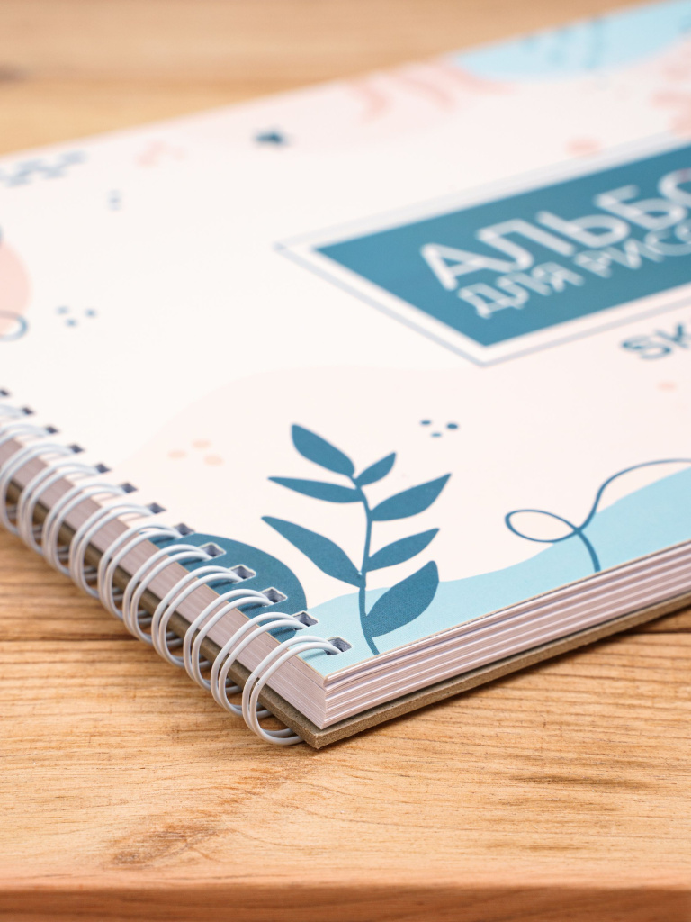 А4 Альбом планшет для маркеров с очень плотными листами 350 г/м2 (скетчбук) с покрытием для рисования "ТОП" на жесткой подложке, 20 листов