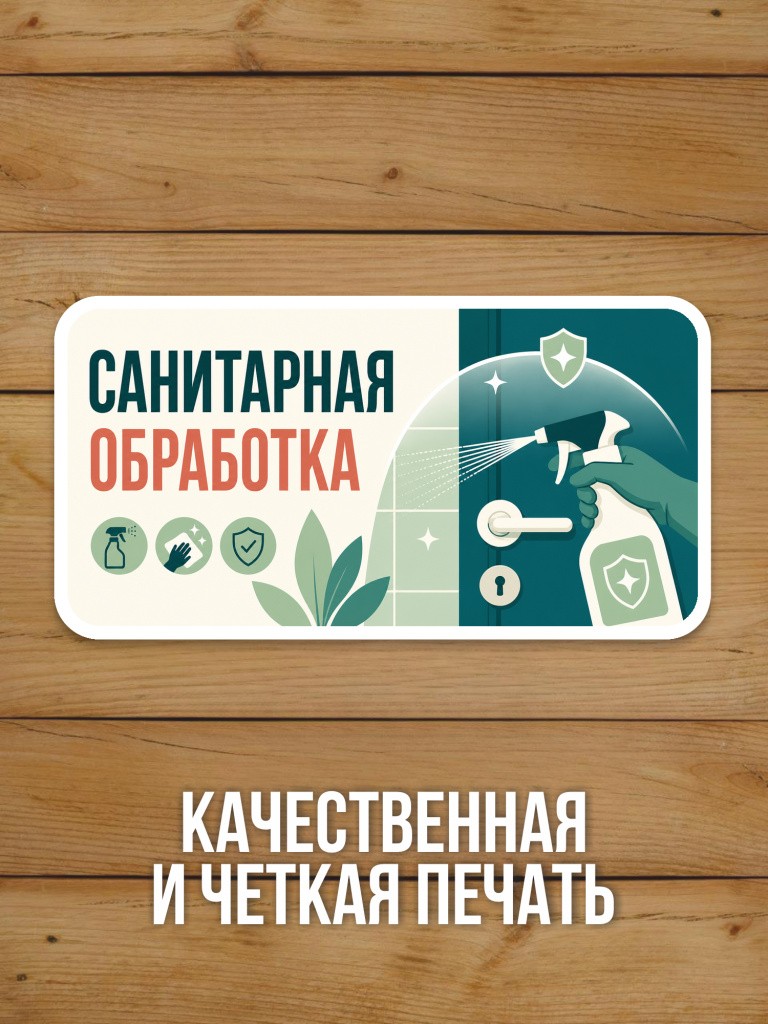 Наклейка «Санитарная обработка» от Бумажного Барона