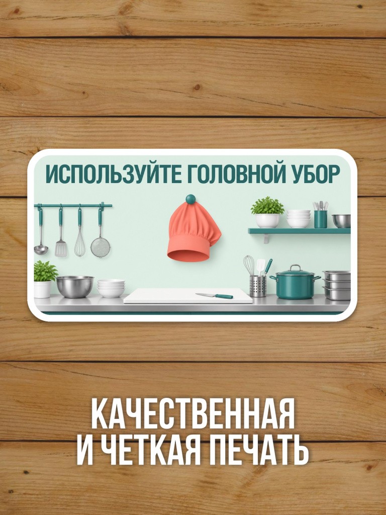 Наклейка «Используйте головной убор» от Бумажного Барона