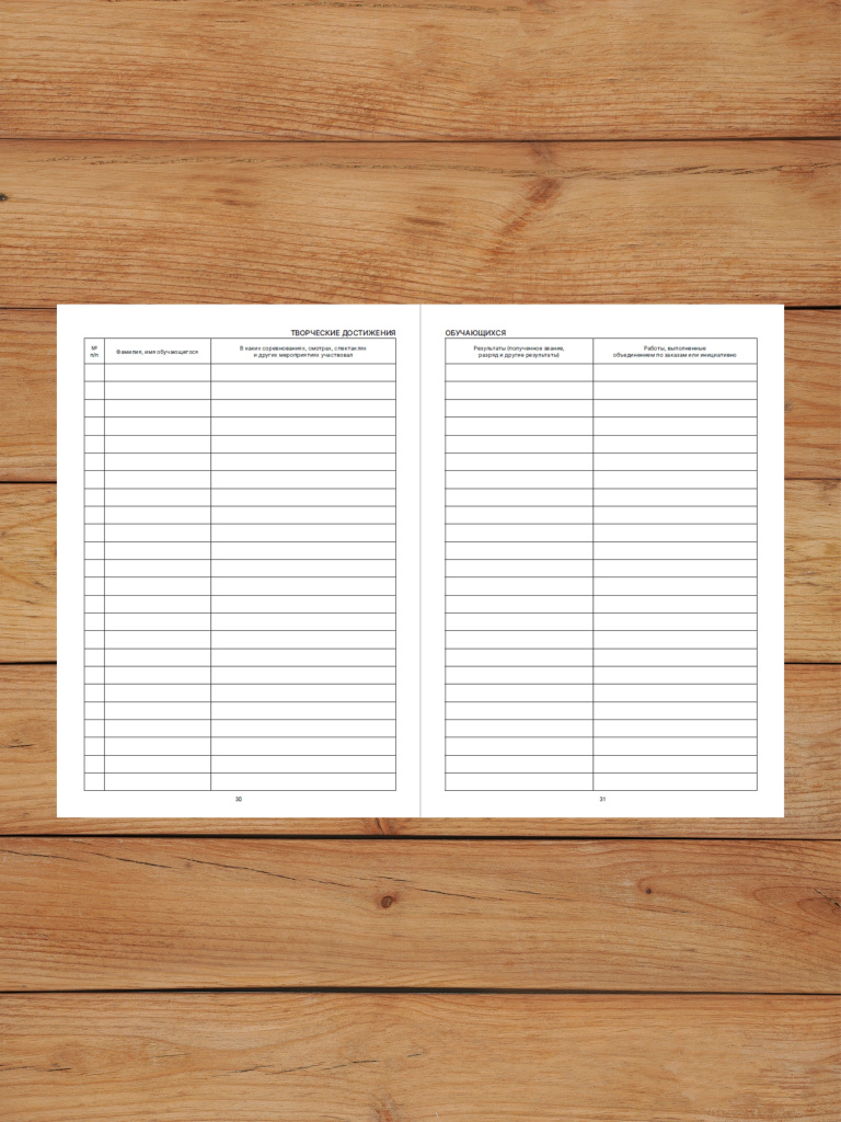 1 шт А4 Журнал учета работы педагога дополнительного образования в объединении (секции, клубе, кружке) с нумерацией